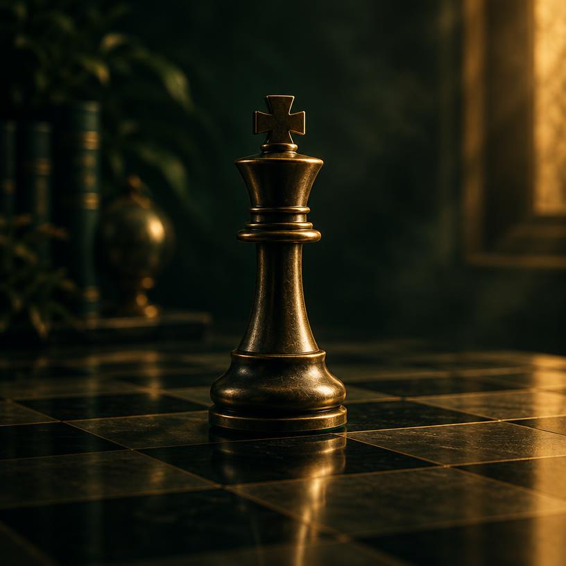 A chess king representing a defining decision
